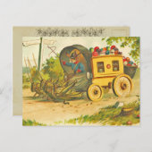 Vintage paasbunny Briefkaart (Voorkant / Achterkant)