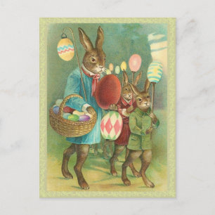 Vintage paasbunny Briefkaart