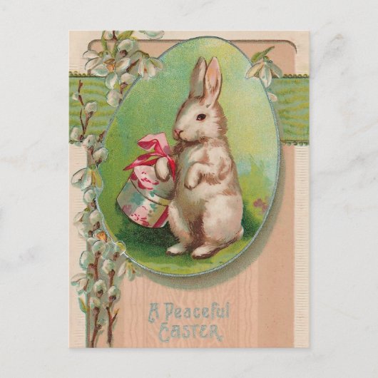 Vintage paasbunny Briefkaart (Voorkant)