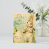 Vintage paasbunny Briefkaart (Staand voorkant)
