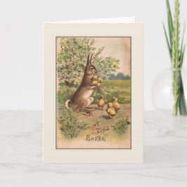 Vintage paasbunny Wenskaart Feestdagen Kaart