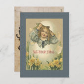 Vintage paaseieren Briefkaart (Voorkant / Achterkant)