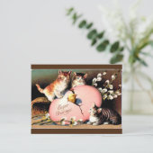 Vintage - Paasgroet Briefkaart voor feestdag (Staand voorkant)