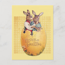 Vintage paasgroeten Bunny Rabbit Briefkaart