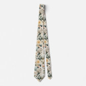 Vintage Paashaas Bloemen (3) Stropdas (Voorkant)