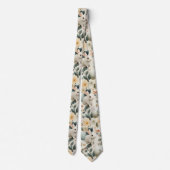 Vintage Paashaas Bloemen (3) Stropdas (Achterkant)