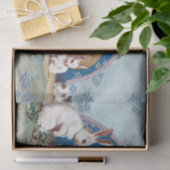 Vintage Paashaas met een groot gouden ei Tissuepapier (Geschenk)