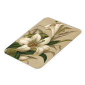 Vintage Paaslelies, Victoriaanse Bloemen in Bloei Magneet (Linkerzijde)