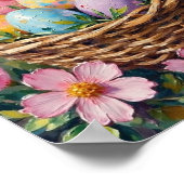 Vintage Paasmand Lente Kunst Poster (Hoek)