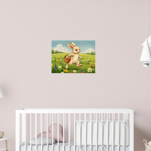 Vintage Paasweide Paashaas Poster (Kinderkamer 2)