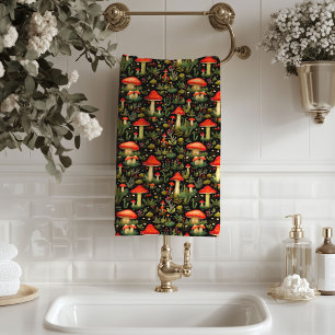 Vintage Paddenstoel Badhanddoek Aardse Bosstijl Bad Handdoek