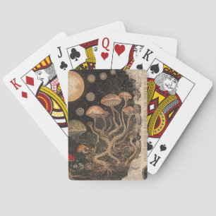 Vintage Paddenstoel Botanische Grafiek (7) Pokerkaarten