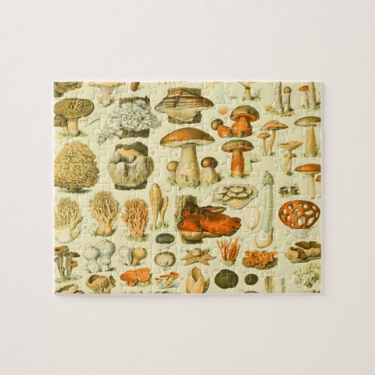 Vintage paddenstoel Botanische kunst Legpuzzel (Horizontaal)