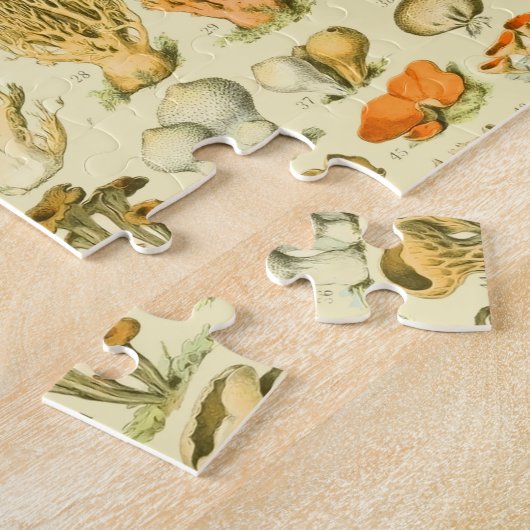 Vintage paddenstoel Botanische kunst Legpuzzel (Zijkant)