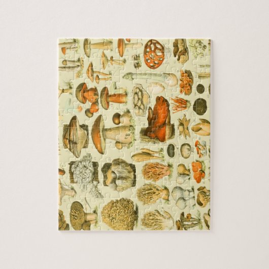 Vintage paddenstoel Botanische kunst Legpuzzel (Verticaal)