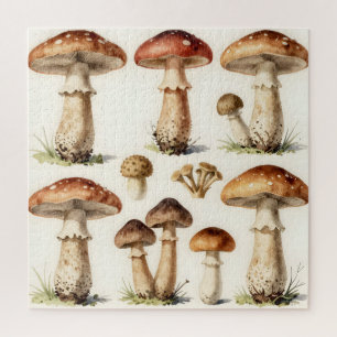 Vintage Paddenstoel Botanische Schimmels Legpuzzel