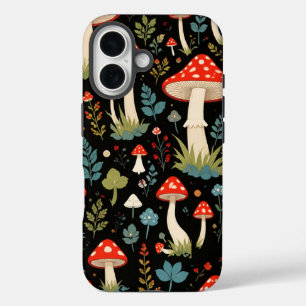 Vintage Paddenstoel Hoestelcase iPhone 16 Hoesje