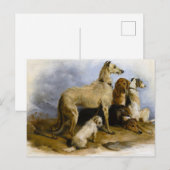 Vintage painting of five cute dogs briefkaart (Voorkant / Achterkant)