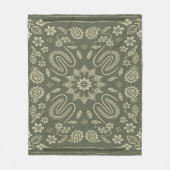 Vintage Paisley Bandana Throw, Fleece & Sherpa  (Voorkant)