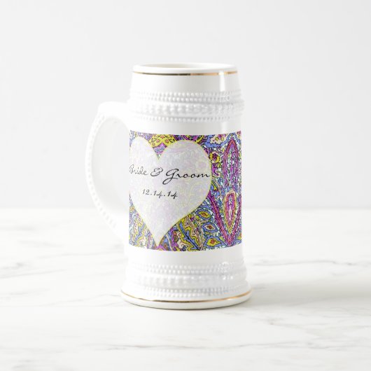 Vintage Paisley Bierpul (Voorkant links)