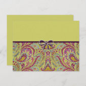 Vintage Paisley Briefkaart (Voorkant / Achterkant)