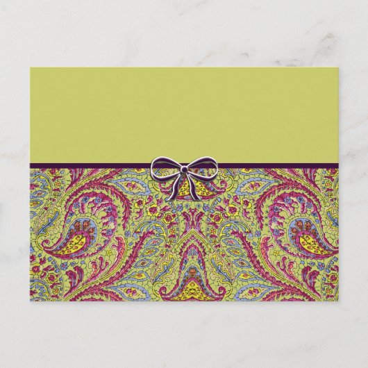 Vintage Paisley Briefkaart (Voorkant)