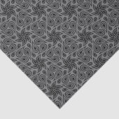 Vintage Paisley Pattern Floral Elegant Grey Tissuepapier (Detail)