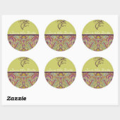 Vintage Paisley Ronde Sticker (Vel)