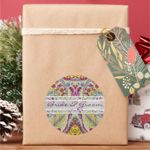 Vintage Paisley Ronde Sticker