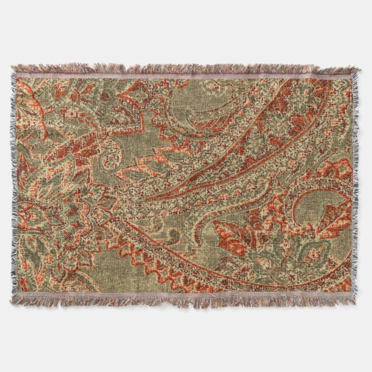 Vintage Paisley Rugs Deken (Voorkant)