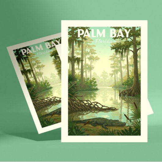 Vintage Palm Bay Florida Briefkaart
