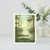 Vintage Palm Bay Florida Briefkaart (Staand voorkant)