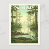 Vintage Palm Bay Florida Briefkaart (Voorkant)