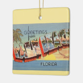 Vintage Palm Beach Groet  Keramisch Ornament (Links)