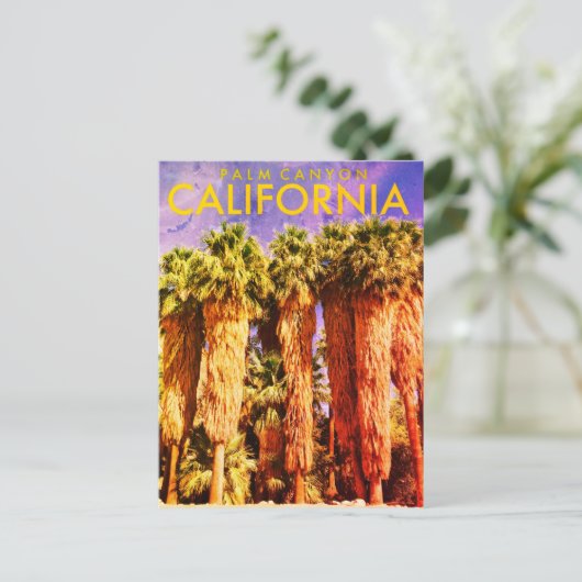 Vintage Palm Canyon Travel Briefkaart (Staand voorkant)