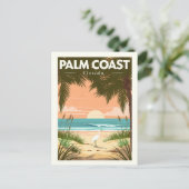 Vintage Palm Coast Florida Briefkaart (Staand voorkant)