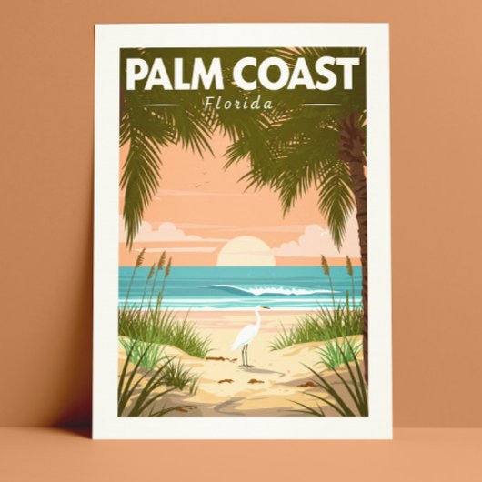 Vintage Palm Coast Florida Briefkaart