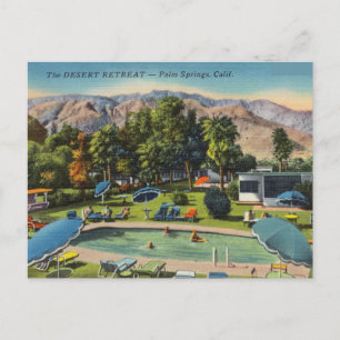 Vintage, Palm Springs, Californië Briefkaart