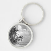 Vintage Palm Trees Cool Sleutelhanger (Voorkant)