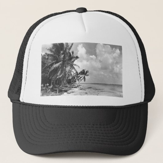 Vintage Palm Trees Cool Trucker Pet (Voorkant)