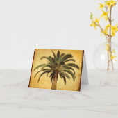 Vintage Palm - Tropische Gepersonaliseerde Kaart (Gele Bloem)