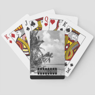 Vintage Palmbomen Persoonlijk Pokerkaarten