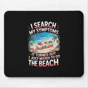 Vintage Palmbomen Retro Oceaan Moet Naar Strand Muismat