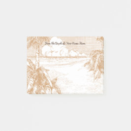 Vintage palmbomen strand ets aangepaste Post-its Post-it® Notes