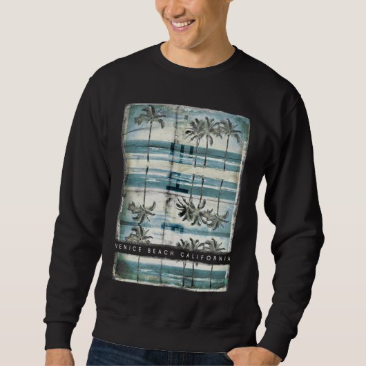 Vintage Palmboom Venice Beach Sweatshirt (Voorkant)
