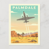 Vintage Palmdale California Briefkaart (Voorkant)