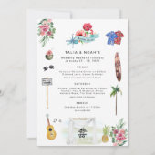 Vintage Palmen | Hawaiiaanse Trouw Itinerary (Achterkant)