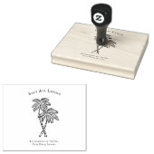 Vintage Palmenboom Kust Branding Rubber Stempel (Gestempeld)