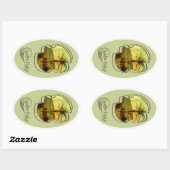 Vintage-palmstickers voor de Baby Ovale Sticker (Vel)