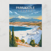 Vintage Pamukkale Turkey Travel Briefkaart (Voorkant)